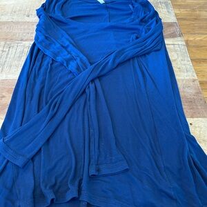 Free People Royal Blue Long Sleeve Top